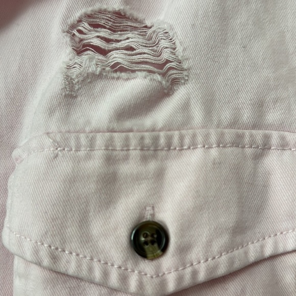 Pre Loved:  Forever 21 Men's Size Small Pink Jean Oversized Shirt - Picture 3 of 6